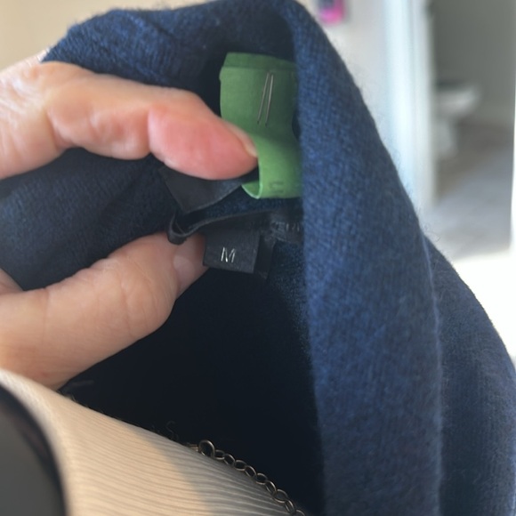 J Crew 100% Cashmere Hoody, Navy, Medium, EUC - Picture 6 of 8